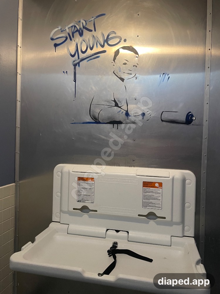 Changing station at Two Cities Pizza